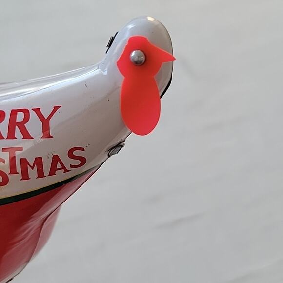 Vintage Wind Up Yuletide Santa Claus w/Reindeer Copter Made in Japan Works - Picture 11 of 13